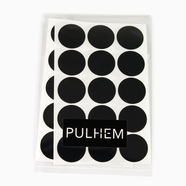 Pulhem reflektierende Reflex-Aufkleber 30 Stk. Kreise 20mm Durchmesser aus Reflexfolie schwarz