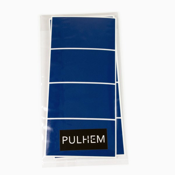 Pulhem reflektierende Reflex-Aufkleber 8 Stk. 65 mm x 35 mm aus Reflexfolie blau