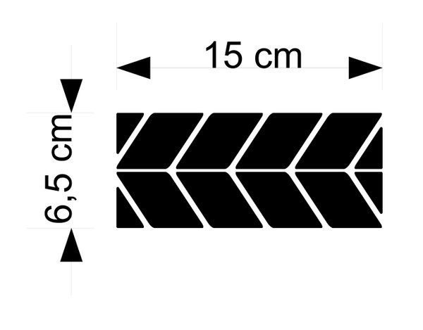 Pulhem reflektierendes Reflex-Aufkleber Set24 aus Reflexfolie schwarz