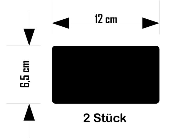 Pulhem reflektierendes Reflex-Aufkleber Set 2 aus Reflexfolie schwarz