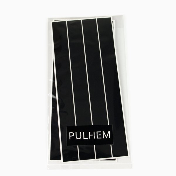 Pulhem reflektierende Reflex-Aufkleber 8 Stk. 15 cm x 15 mm aus Reflexfolie schwarz