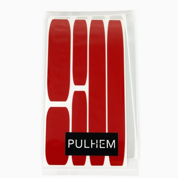 Pulhem reflektierendes Reflex-Aufkleber Set12 aus Reflexfolie rot und weiß