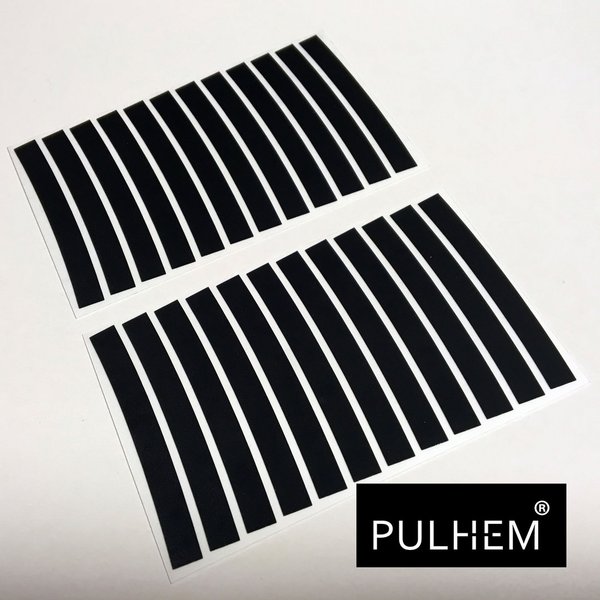 Pulhem reflektierende Reflex-Aufkleber 7mm schwarz