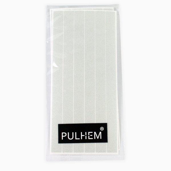 Pulhem reflektierende Reflex-Aufkleber 12 Stk. 15 cm x 10 mm aus Reflexfolie weiß