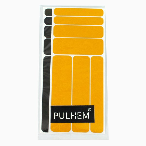 Pulhem reflektierendes Reflex-Aufkleber Set14 aus Reflexfolie gelb und schwarz